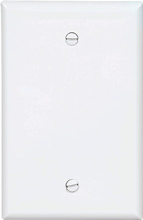 Eaton Wiring Devices PJ13W Blank Wallplate, 4.87 in L, 3.12 in W, 0.08 in Thick, 1-Gang, Polycarbonate, White