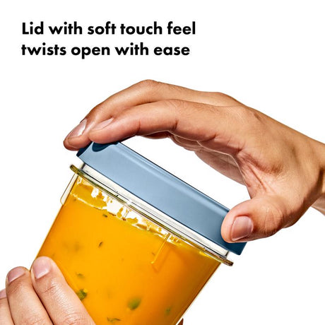 OXO Good Grips 32 oz Blue/Clear Food Storage Container Set 2 pk