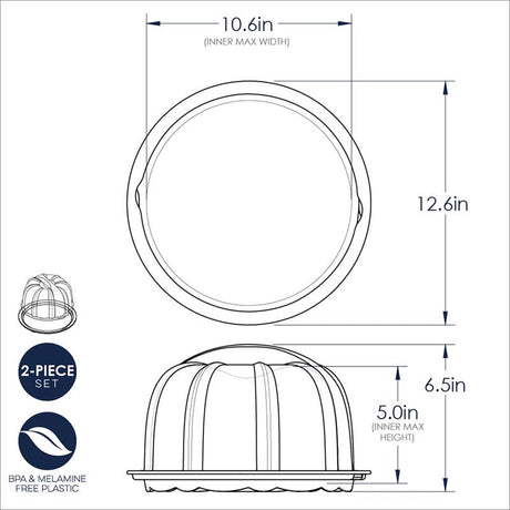 Nordic Ware 10.6 in. Blue Cake Keeper 1 pk