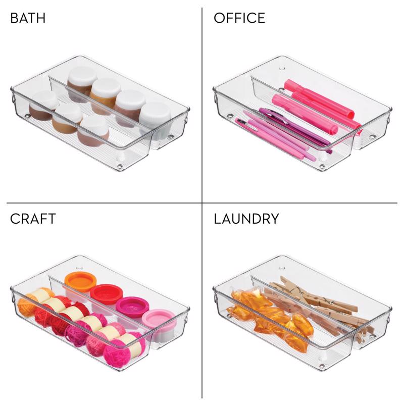 iDesign 2 in. H X 6 in. W X 9 in. D Plastic Drawer Organizer