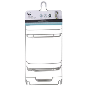 Zenna Home 24 in. H X 8 in. W X 5 in. L Satin Nickel Shower Caddy