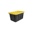 Ramtuff 2 gal Black/Yellow Storage Tote Stackable, Pack of 12