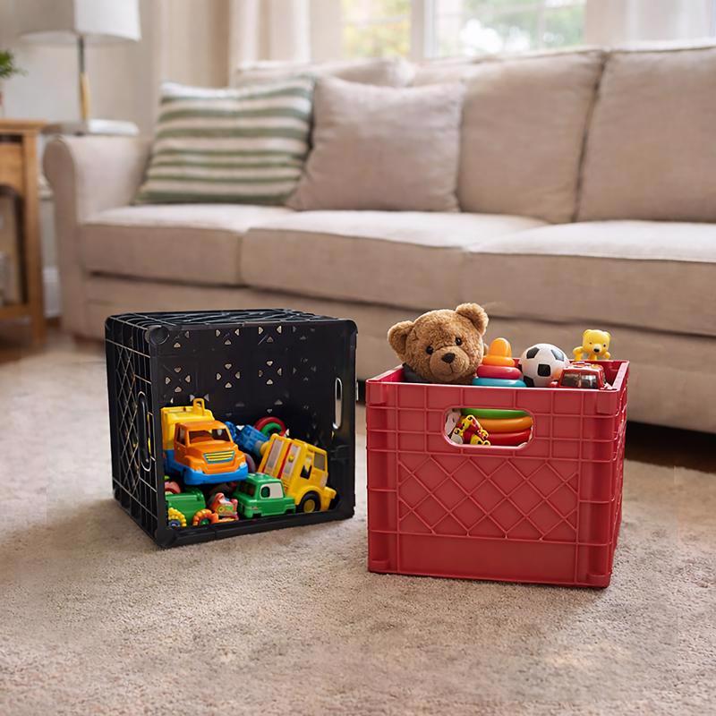Organize-it Red Miniature Storage Bin 5.5 in. H X 6.5 in. W X 6.5 in. D Stackable, Pack of 8