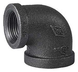 ProSource 2B-1X3/4B Reducing Pipe Elbow, 1 x 3/4 in, FIP, 90 deg Angle, Iron, 40 Schedule, 300 psi Pressure