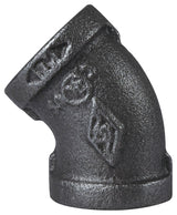 ProSource 4-3/4B Pipe Elbow, 3/4 in, FIP, 45 deg Angle, Iron, 40 Schedule, 300 psi Pressure
