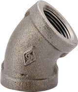 ProSource 4-2B Pipe Elbow, 2 in, FIP, 45 deg Angle, Iron, 40 Schedule, 300 psi Pressure