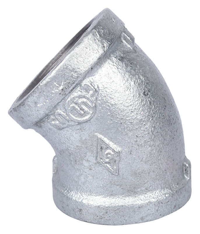 ProSource 4-1-1/4G Pipe Elbow, 1-1/4 in, Threaded, 45 deg Angle, 40 Schedule, 300 psi Pressure