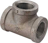 ProSource B130 6 Pipe Tee, 1/8 in, Threaded, Iron, 40 Schedule, 300 psi Pressure, Black