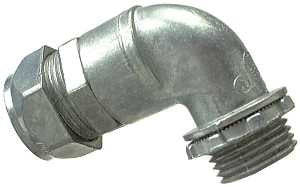 Halex 02905B EMT Elbow, 90 deg Angle, 1/2 in Compression, Zinc, 25/BX