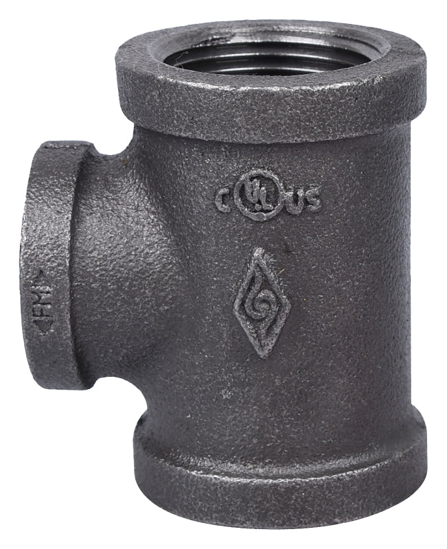 ProSource B130R 25X20 Pipe Tee, 1x1x3/4 in, Threaded, Iron, 40 Schedule, 300 psi Pressure