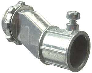 Halex 03705B EMT/Box Offset Connector, 1/2 in Set Screw, Zinc, 10/BX