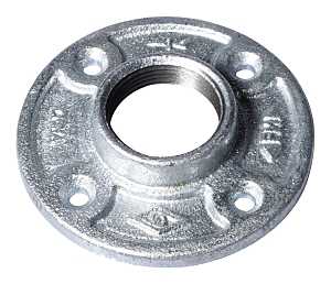 ProSource 27-11/4G Floor Flange, 1-1/4 in, 4.2 in Dia Flange, FIP, 4-Bolt Hole, 0.28 in Dia Bolt Hole, Iron