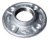 ProSource 27-11/2G Floor Flange, 1-1/2 in, 4.6 in Dia Flange, FIP, 4-Bolt Hole, 0.31 in Dia Bolt Hole, Iron