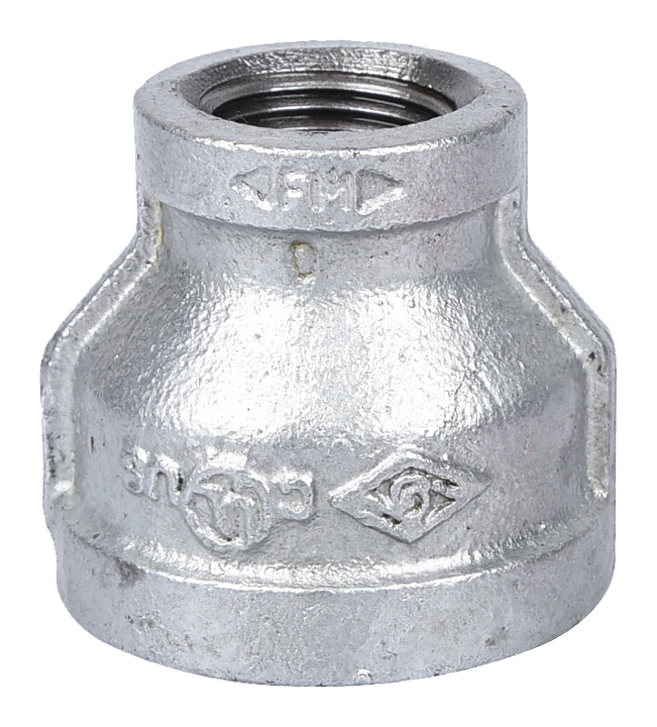 ProSource 24-1X1/2G Reducing Pipe Coupling, 1 x 1/2 in, Threaded, Steel, 40 Schedule, 300 psi Pressure