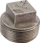 ProSource B291 6 Pipe Plug, 1/8 in, MPT, Square Head, Iron, 40 Schedule