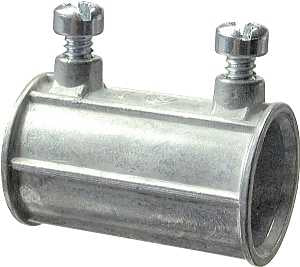 Halex 12201B EMT Coupling, 1/2 in Set Screw, Zinc, 50/PK