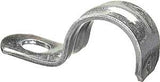 Halex 61505B 1-Hole EMT Conduit Strap, 1/2 in, Steel, Galvanized, 100/PK