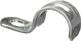 Halex 61505B 1-Hole EMT Conduit Strap, 1/2 in, Steel, Galvanized, 100/PK
