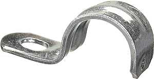 Halex 61507B 1-Hole EMT Conduit Strap, 3/4 in, Steel, Galvanized, 100/PK