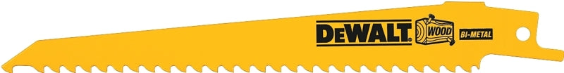 DEWALT DW4802B Reciprocating Saw Blade, 6 in L, 6 TPI, Bi-Metal Cutting Edge
