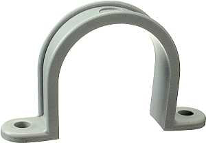 Halex 71205B 2-Hole Conduit Strap, 1/2 in, PVC, Gray, 100/BX