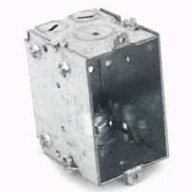 Raco 528 Switch Box, 1-Gang, 1-Outlet, 7-Knockout, 1/2 in Knockout, Steel, Gray, Galvanized, Bracket Mounting