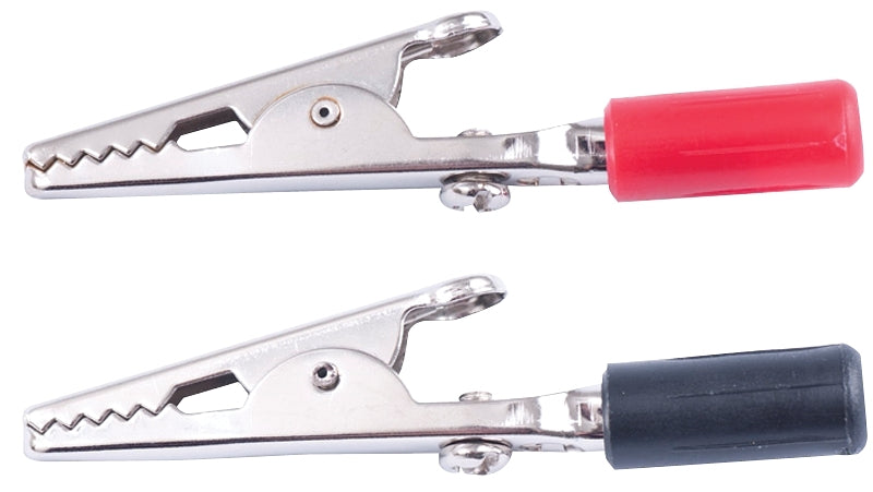 Gardner Bender 14-077 Alligator Clip, 7/16 in Jaw Opening, 22 to 14 AWG Wire, Vinyl Insulation, Black/Red