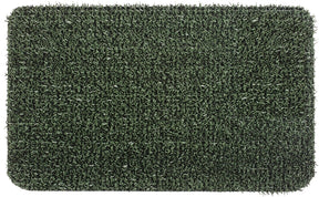 Clean Machine 10372030 Doormat, 30 in L, 18 in W, Rectangular, Medium Flair Pattern, Polyethylene Surface, Evergreen