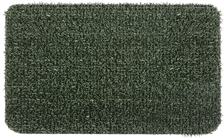 Clean Machine 10372030 Doormat, 30 in L, 18 in W, Rectangular, Medium Flair Pattern, Polyethylene Surface, Evergreen