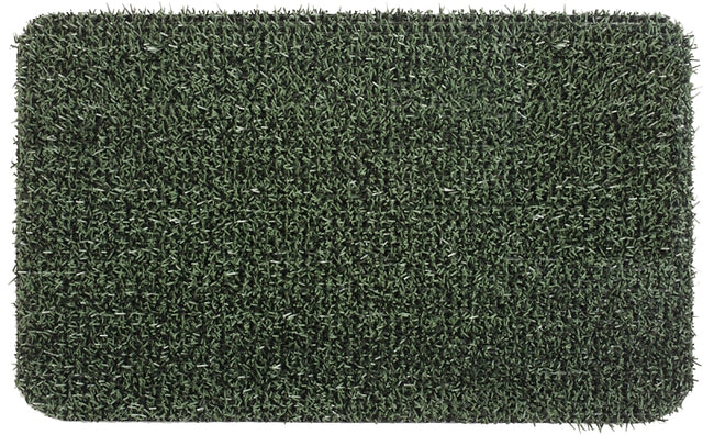 Clean Machine 10372030 Doormat, 30 in L, 18 in W, Rectangular, Medium Flair Pattern, Polyethylene Surface, Evergreen