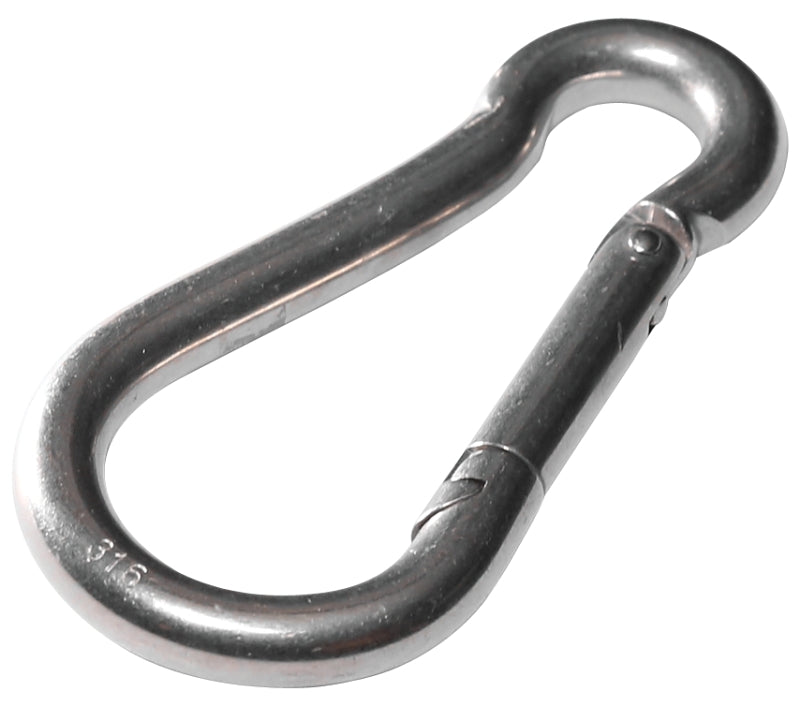 Baron 2450-3/8 Spring Hook, 3/8 in, 400 lb Working Load, Steel, Zinc-Plated