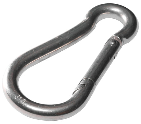 Baron 2450-3/8 Spring Hook, 3/8 in, 400 lb Working Load, Steel, Zinc-Plated
