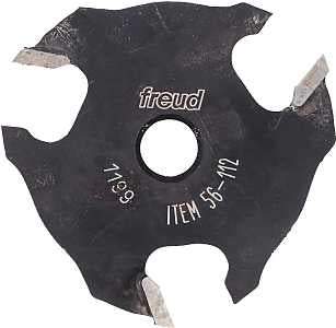 Freud 56-112 3-Wing Slotting Cutter, Carbide, For: Handheld and Table-Mounted Portable Routers