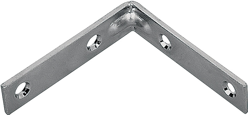 ProSource CB-Z015-013L Corner Brace, 1-1/2 in L, 1-1/2 in W, 1/2 in H, Steel, Zinc-Plated, 1.8 mm Thick Material, Pack of 25