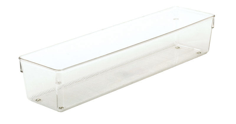 iDesign Linus 3 in. H X 4 in. W X 16 in. D Plastic Drawer Organizer