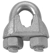 Baron 260-1 Wire Rope Clip, 1 in Dia Wire Rope, Iron/Steel, Galvanized, Pack of 5