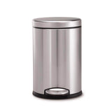 Simplehuman 4.5 L Silver Stainless Steel Mini Round Step Wastebasket