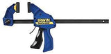 Irwin QUICK-GRIP SL300 Series 512QCN Bar Clamp/Spreader, 300 lb, 12 in Max Opening Size, 3-1/4 in D Throat, Plastic Body