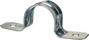 Halex 61230 2-Hole Rigid Conduit Strap, 3 in, 1 in L, Steel, Galvanized, Each