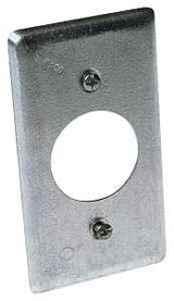 Raco 863 Handy Box Cover, 1-13/32 in Dia, 0.49 in L, 2-5/16 in W, Galvanized Steel, Gray