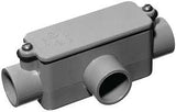 Carlon E983J-CAR Conduit Body, 2 in Hub, 10-5/16 in OAL, 3-15/16 in OAW, PVC, Gray