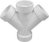 Genova 73415 Pipe Wye, 1-1/2 in, Hub, PVC, SCH 40 Schedule