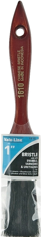 Linzer 1610-1 Paint Brush, 1 in W, 2 in L Bristle, China Bristle, Varnished Handle