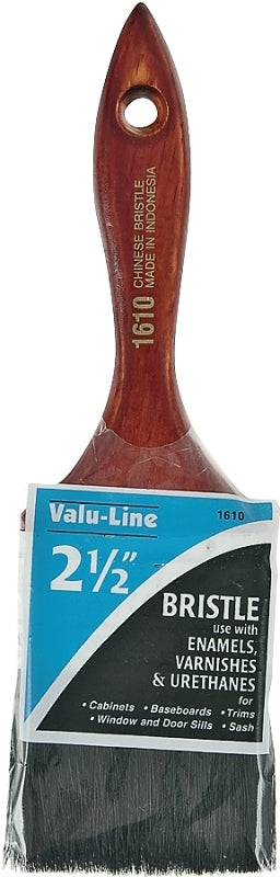 Linzer 1610-2.5 Paint Brush, 2-1/2 in W, 2-1/4 in L Bristle, China Bristle, Varnished Handle