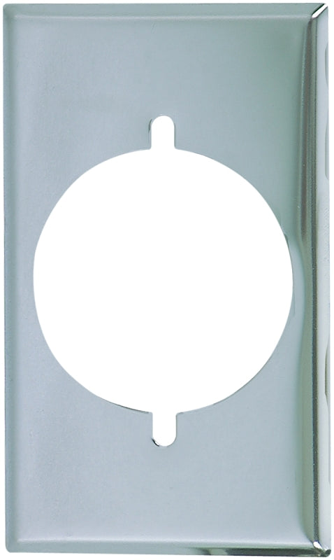 Eaton Wiring Devices 39CH-BOX Power Outlet Wallplate, 4-1/2 in L, 2-3/4 in W, Standard, 1-Gang, Chrome, Chrome