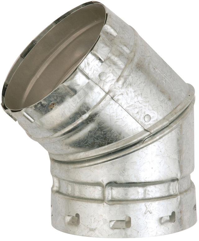 AmeriVent 3E45 Elbow, 3 in Connection, 0.012, 0.018 in Gauge, Aluminum/Steel, Galvanized