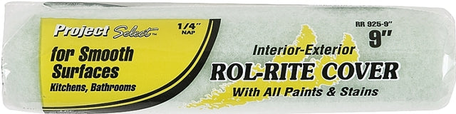 Linzer RR 925 Roller Cover, 1/4 in Thick Nap, 9 in L, Fabric Cover
