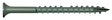 Camo 0341159 Deck Screw, #9 Thread, 2-1/2 in L, Bugle Head, Star Drive, T25 Drive, Carbon Steel, 1750/PK