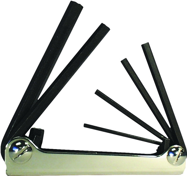 Eklind 21151 Hex Key Set, 6-Piece, Alloy Steel, Black, Specifications: Classic Steel Handle