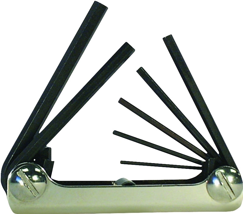 Eklind 21172 Hex Key Set, 7-Piece, Alloy Steel, Black, Specifications: Classic Steel Handle